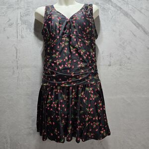 Summer Mae One Piece Swimsuit Swimdress‎ Size XL Tummy Control Boy Shorts Cherry
